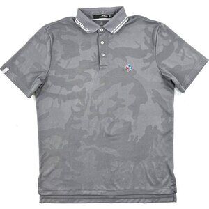 RLX Ralph Lauren Polo Shirt Mens Medium Camo Performance Frederica Golf Club